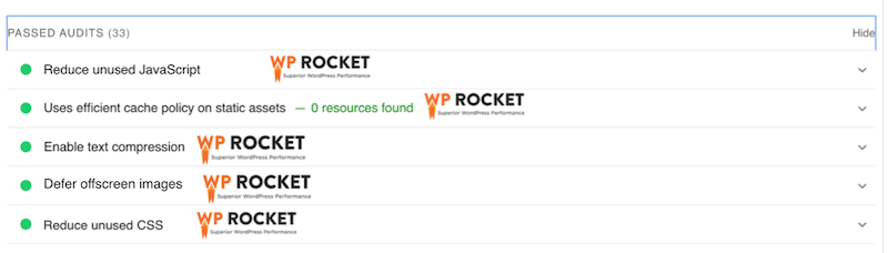 WP Rocket fixed them all!