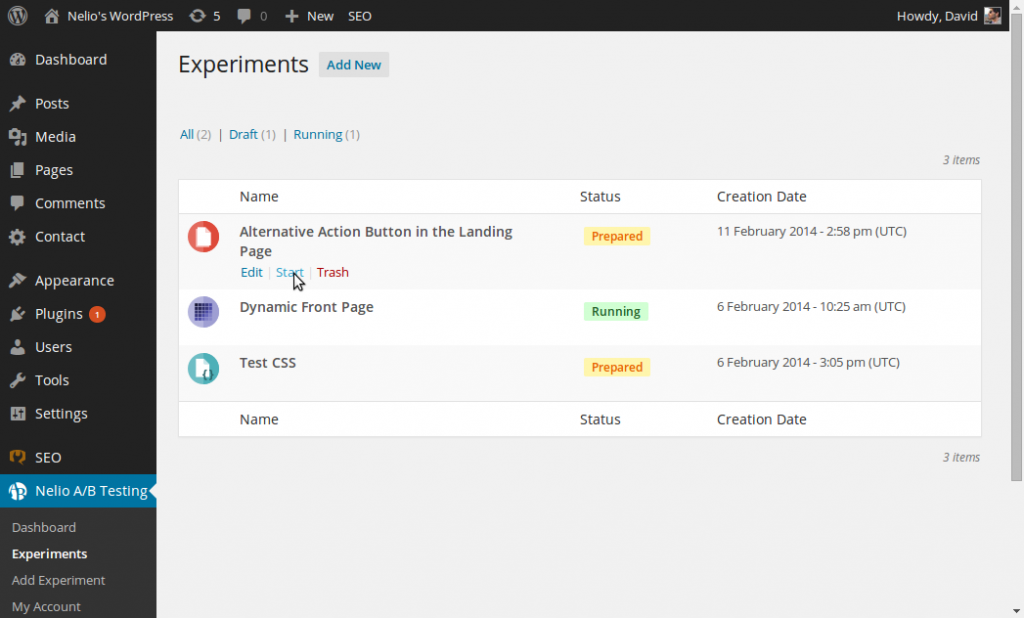 Using Nelio A/B Testing for your tests