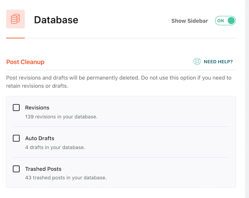 Optimizing database - WP Rocket