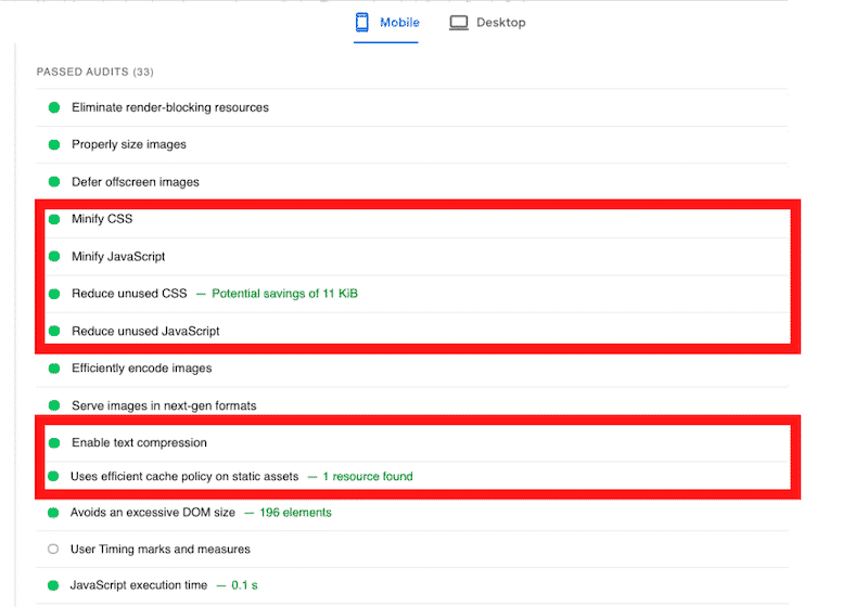 Passed Audits with WP Rocket - Source: PSI
