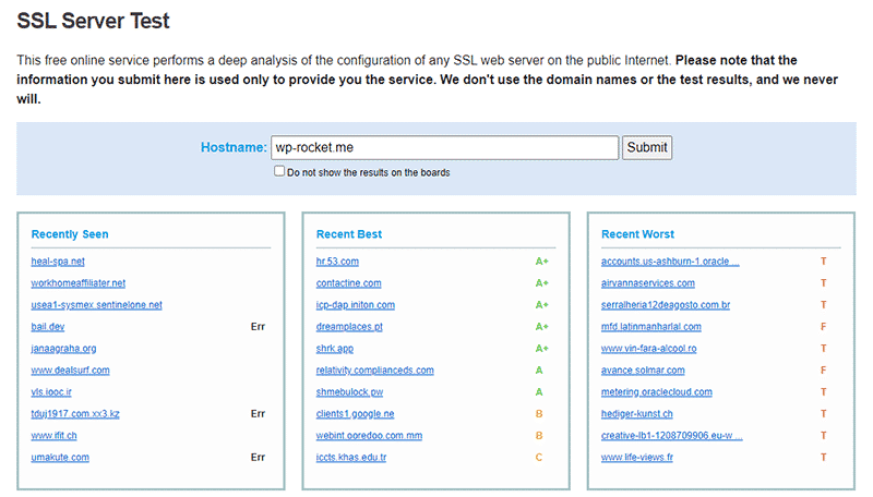 SSL Server Test by Qualys SSL Labs
